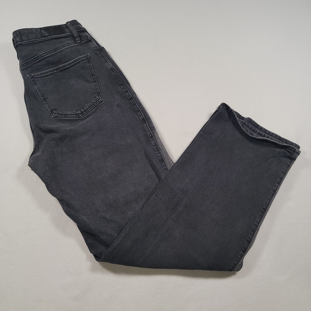 Hollister Jeans Womens 7R Black Ultra High Rise Dad Patchwork Two‎ Tone 28x31
